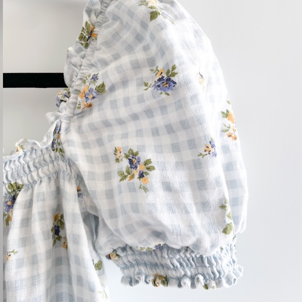 Reformation Blue and Yellow Floral Mini Dress - Picture 15 of 15